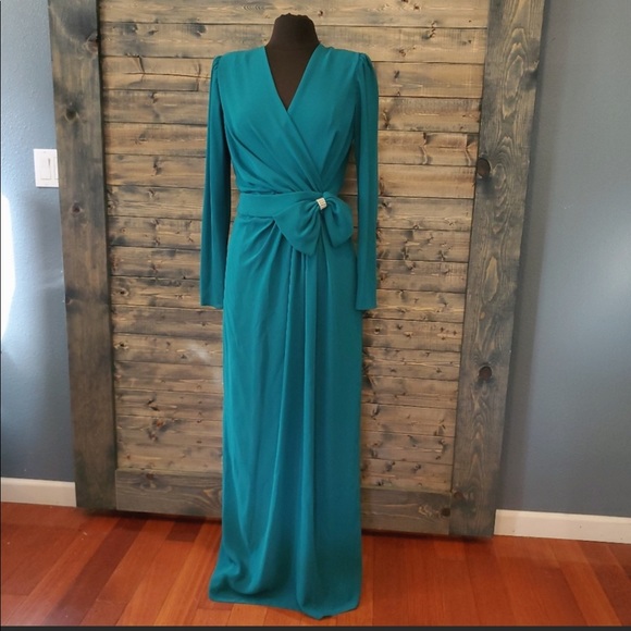 Vintage Miss Elliette 80s Dynasty Gown Dress - Picture 1 of 9